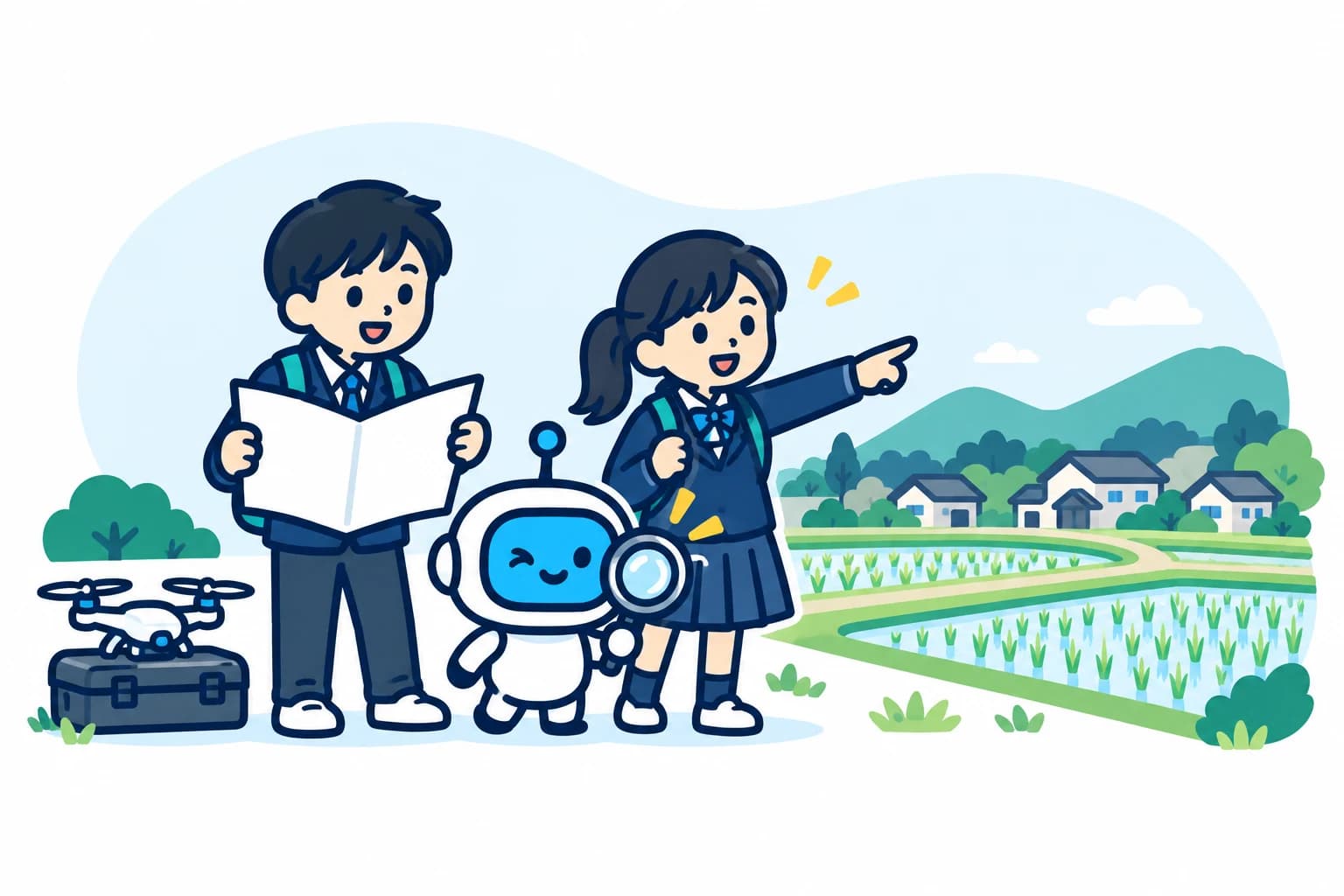 学びの場面を描いたQuestEdのイメージイラスト